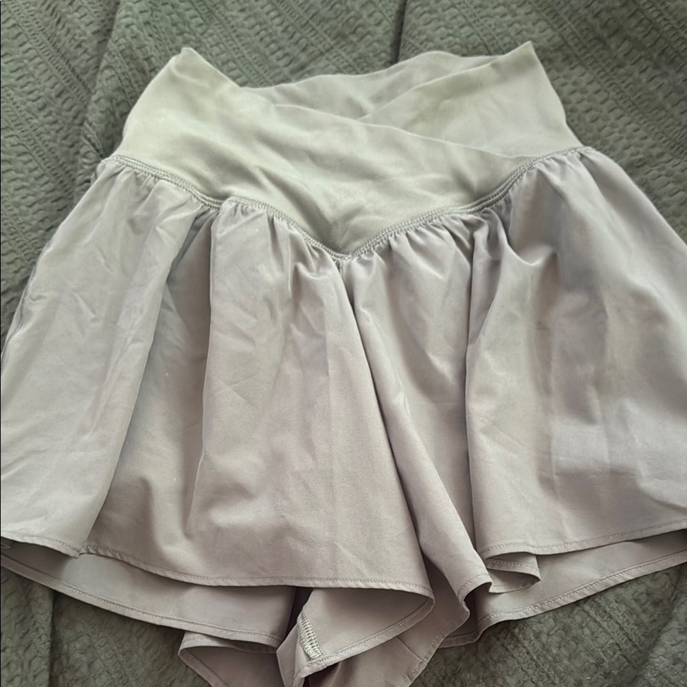 Womens flowy green shorts from offline by aerie